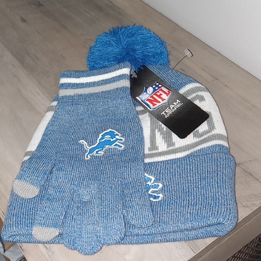 NFL Detroit Lions Hat Set 💙💙💙🩶🩶🩶🏈🏈🏈